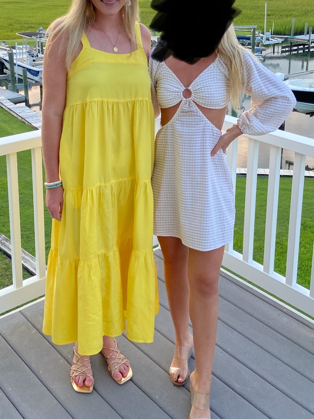 The Drop flowy tiered maxi dress